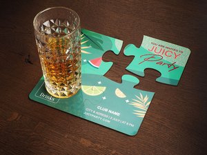 Komplekt 4 PUZZLE klaasist tassijalgset 1835117